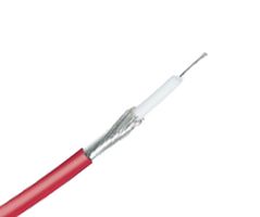 L-COM MTCAD00001-1000F Coaxial Cable, Tinned Copper, 2.8 mm, 75 ohm, Red