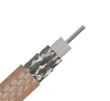 L-COM RG142B-100 Coaxial Cable, RG142B/U, SPCCS (Silver Plated Copper Coated Steel), 4.95 mm, 50 ohm, Brown