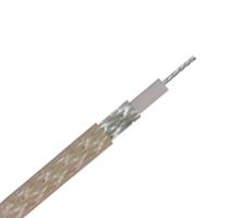 L-COM RG316-100 Coaxial Cable, RG316/U, SCCS (Silver Covered Copper Clad Steel), 2.49 mm, 50 ohm, Brown