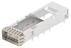 TE CONNECTIVITY 1-2385800-2 Cage, QSFP112, With Heat Sink, 1Port, Press-Fit, Internal/External EMI Springs