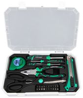 MULTICOMP PRO MP013669 Tool Set, 27-Pcs of Cutter Knife, Screwdriver Handle, Bits, 3M Measuring Tape, Scissors & Pliers