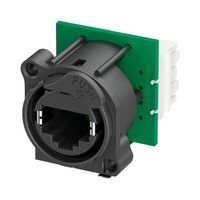 NEUTRIK NE8FAV-Y110-DAE Modular Connector, IDC 110 Punch Down, RJ45 Jack, 1 x 1 (Port), 8P8C, Cat5e, Panel Mount