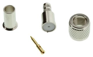 AMPHENOL RF 182110 RF / Coaxial Connector, Mini UHF Coaxial, Straight Plug, Crimp, 50 ohm, RG58, RG141, RG303, LMR-195
