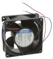 EBM-PAPST 3214JN DC Axial Fan, 24 V, Square, 92 mm, 38 mm, Ball Bearing, 76.5 CFM