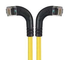 L-COM TRD695RA8Y-3 Ethernet Cable, Cat6, 90° RJ45 Plug to 90° RJ45 Plug, UTP (Unshielded Twisted Pair), Yellow