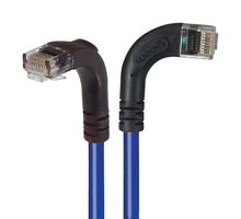 L-COM TRD815RA10BL-10 Ethernet Cable, Cat5e, 90° RJ45 Plug to 90° RJ45 Plug, UTP (Unshielded Twisted Pair), Blue
