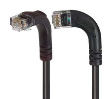 L-COM TRD815RA11BLK-1 Ethernet Cable, Cat5e, 90° RJ45 Plug to 90° RJ45 Plug, UTP (Unshielded Twisted Pair), Black