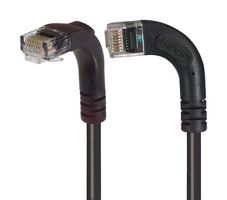L-COM TRD815RA11BLK-2 Ethernet Cable, Cat5e, 90° RJ45 Plug to 90° RJ45 Plug, UTP (Unshielded Twisted Pair), Black