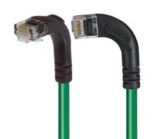 L-COM TRD815RA11GR-1 Ethernet Cable, Cat5e, 90° RJ45 Plug to 90° RJ45 Plug, UTP (Unshielded Twisted Pair), Green