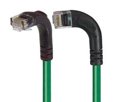 L-COM TRD815RA11GR-3 Ethernet Cable, Cat5e, 90° RJ45 Plug to 90° RJ45 Plug, UTP (Unshielded Twisted Pair), Green