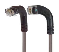 L-COM TRD815RA11GRY-1 Ethernet Cable, Cat5e, 90° RJ45 Plug to 90° RJ45 Plug, UTP (Unshielded Twisted Pair), Gray