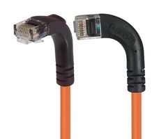 L-COM TRD815RA11OR-3 Ethernet Cable, Cat5e, 90° RJ45 Plug to 90° RJ45 Plug, UTP (Unshielded Twisted Pair), Orange