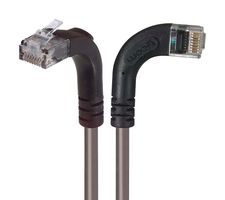 L-COM TRD815RA12GRY-30 Ethernet Cable, Cat5e, 90° RJ45 Plug to 90° RJ45 Plug, UTP (Unshielded Twisted Pair), Gray, 9.1 m