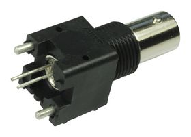 TE CONNECTIVITY - AMP 5227222-6 Conector Coaxial / RF, BNC Coaxial, Jack Embridado Recto, Taladro Pasante Vertical, 50 ohm