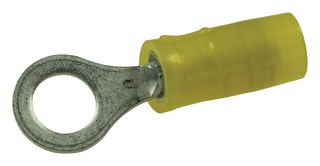 TE CONNECTIVITY - AMP 54311-1 Ring Tongue Terminal, M4, #8, 24 AWG, 0.24 mm², PIDG Series, Yellow