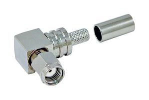 L-COM ARSP-1726 RF / Coaxial Connector, SMA RP Coaxial, Right Angle Plug, Solderless, Crimp, 50 ohm