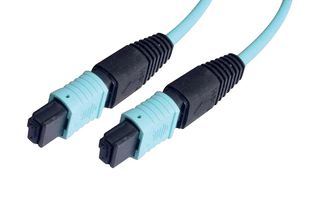 L-COM MPFF6OM3-25 Cable de Fibra Óptica, Multimodo, OM3, 6 Fibras, 50µm / 125µm, MPO a MPO, 82 pies
