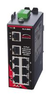 RED LION SLX-8MS-1 Switch, 8 Ports, Industrial, Managed Gigabit Ethernet, DIN Rail / Panel, RJ45 x 8, 1.6Gbps
