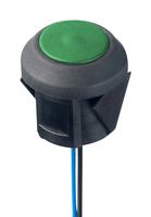 APEM IV30BWXX03XXXXXA Industrial Pushbutton Switch, IV Series, 16 mm, SPST-NO-DM, Momentary, Round Flat, Green