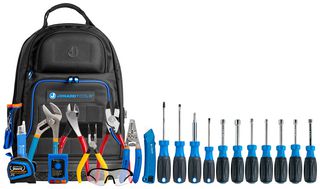 JONARD TOOLS TK-500 Journeyman Electrician Tool Kit, 22Pcs of GFCI Tester, Screwdriver, Pliers, Nut Driver, Tape Measure