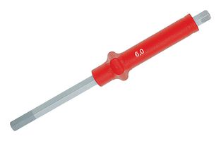 WIHA 28916 Screwdriver Blade, Interchangeable, 3mm Hex, 5.12" Length, Steel, TorqueFix T-Handle