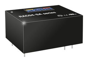 RECOM POWER RAC04-24SA AC/DC PCB Mount Power Supply (PSU), 1 Output, 4 W, 24 V, 167 mA