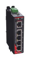 RED LION CONTROLS SLX-5ES-1 Switch, 5 Ports, Industrial, Unmanaged Fast Ethernet, DIN Rail / Panel, RJ45 x 5, 10Mbps, 100Mbps