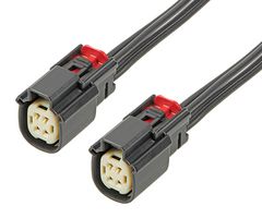 MOLEX 216285-1041 Cable Assembly, MX150 Receptacle to MX150 Receptacle, 4 Positions, 3.5 mm, 2 Row, 150 mm, 5.9 "