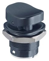 APEM FNRCM4SXX2X Rocker Switch, (Off)-On-(Off), DP3T, Non Illuminated, Panel Mount, Black, FNR Series