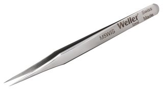 WELLER EREM M5WIS Tweezers, Micro, Straight/Pointed Tip, 80 mm
