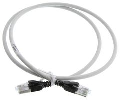 STEWART CONNECTOR CA82-010M-01 Ethernet Cable, Cat8.2, ARJ45 Plug to ARJ45 Plug, SFTP (Screened Foiled Twisted Pair), Gray, 1 m