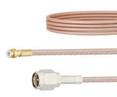 FAIRVIEW MICROWAVE FMCA1419-6 RF / Coaxial Cable Assembly, Snap-On, 6 ", 152.4 mm, RG316/U, MMBX Plug, SMA Plug, 50 ohm
