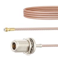 FAIRVIEW MICROWAVE FMCA1423-4 RF / Coaxial Cable Assembly, Snap-On, 4 ", 101.6 mm, RG316/U, MMBX Plug, N Type Bulkhead Jack