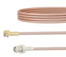 FAIRVIEW MICROWAVE FMCA1430-4 RF / Coaxial Cable Assembly, Snap-On, 4 ", 101.6 mm, RG316/U, MMBX Right Angle Plug, SMA Jack