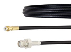 FAIRVIEW MICROWAVE FMCA1446-4 RF / Coaxial Cable Assembly, Snap-On, 4 ", 101.6 mm, RG174A/U, MMBX Plug, SMA Jack, 50 ohm