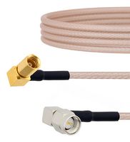 FAIRVIEW MICROWAVE FMCA1468-48 RF / Coaxial Cable Assembly, 4 ft, 1.21 m, RG316, SMA Right Angle Plug, SSMC Right Angle Plug