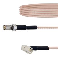 FAIRVIEW MICROWAVE FMCA1657-12 RF / Coaxial Cable Assembly, Snap-On, 12 ", 305 mm, RG316, BMA Jack, SMA Right Angle Plug, 50 ohm