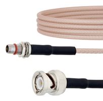 FAIRVIEW MICROWAVE FMCA1663-60 RF / Coaxial Cable Assembly, Slide-On, 5 ft, 1.52 m, RG316, BMA Bulkhead Plug, BNC Plug, 50 ohm