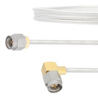 FAIRVIEW MICROWAVE FMCA2105-12 RF / Coaxial Cable Assembly, 12 ", 305 mm, FM-SR086TB, SMA Plug, SMA Right Angle Plug, 50 ohm