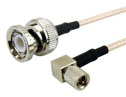 FAIRVIEW MICROWAVE FMC0814315-48 RF / Coaxial Cable Assembly, 4 ft, 1.21 m, RG316, BNC Plug, 10-32 Right Angle Plug, 50 ohm