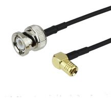FAIRVIEW MICROWAVE FMC0826174-12 RF / Coaxial Cable Assembly, 12 ", 305 mm, RG174, BNC Plug, SMB Right Angle Plug, 50 ohm