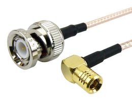 FAIRVIEW MICROWAVE FMC0826315-60 Cable RF / Coaxial ensamblado, 5 ft, 1.52 m, RG316, BNC Plug, SMB Macho de Ángulo Recto, 50 ohm