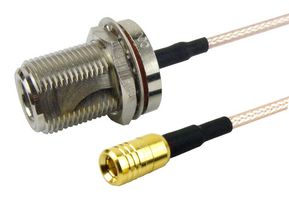 FAIRVIEW MICROWAVE FMC1116316-24 RF / Coaxial Cable Assembly, 24 ", 610 mm, RG316, N Type Bulkhead Jack, SMB Plug, 50 ohm