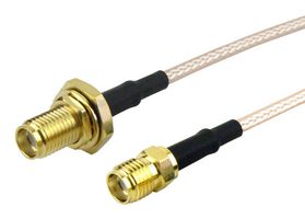 FAIRVIEW MICROWAVE FMC1213315-36 RF / Coaxial Cable Assembly, 36 ", 914.4 mm, RG316, SMA Bulkhead Jack, SMA Jack, 50 ohm