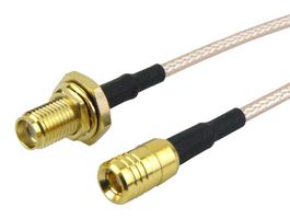 FAIRVIEW MICROWAVE FMC1216315-12 RF / Coaxial Cable Assembly, Push-On, 12 ", 305 mm, RG316, SMA Bulkhead Jack, SMB Plug, 50 ohm