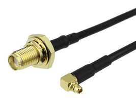 FAIRVIEW MICROWAVE FMC1219174-36 Cable RF / Coaxial ensamblado, 36 ", 914.4 mm, RG174, SMA Jack Pasamuro, MMCX Macho Ángulo Recto