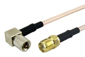 FAIRVIEW MICROWAVE FMC1314315-36 RF / Coaxial Cable Assembly, 36 ", 914.4 mm, RG316, SMA Jack, 10-32 Right Angle Plug, 50 ohm