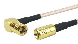 FAIRVIEW MICROWAVE FMC1626316-36 RF / Coaxial Cable Assembly, 36 ", 914.4 mm, RG316, SMB Plug, SMB Right Angle Plug, 50 ohm