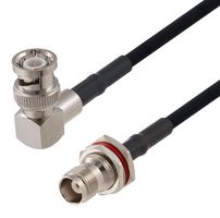 FAIRVIEW MICROWAVE FMCA2700-36 RF / Coaxial Cable Assembly, 36 ", 914.4 mm, RG223, BNC Right Angle Plug, TNC Bulkhead Jack