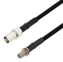 FAIRVIEW MICROWAVE FMCA2704-150CM RF / Coaxial Cable Assembly, 4.9 ft, 1.5 m, RG223, BNC Jack, SMA Bulkhead Jack, 50 ohm